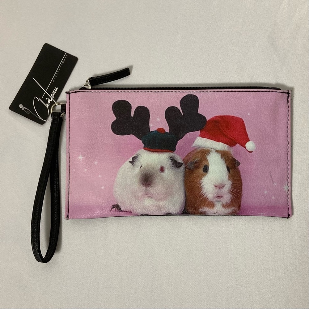 ⭐️ Chateau International by Charming Charlie Christmas Hamsters Wristlet Bag
